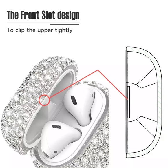 SALE! SEALED RHINESTONE BLING AIRPODS 2 PIECE CASE - Picture 4 of 6